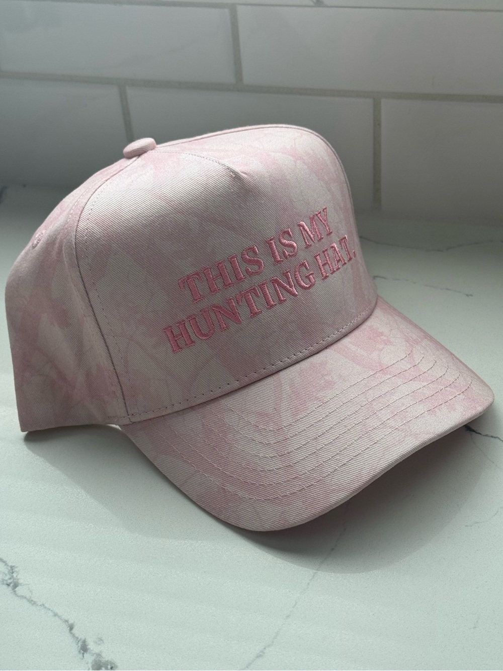 NWOT KenzKustomz Pink "This Is My Hunting Hat" Trucker Hat Snapback Cap Baseball